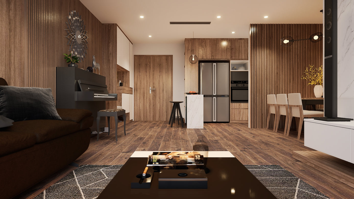 LIVING ROOM AND KITCHEN IN UNREAL ENGINE. LUMEN