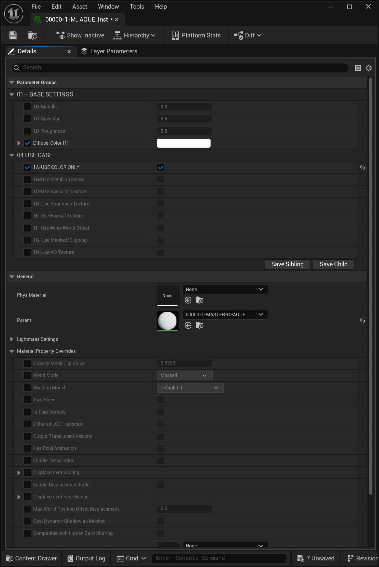 High-Performance Opaque Master Material for ArchViz & Real-Time Projects