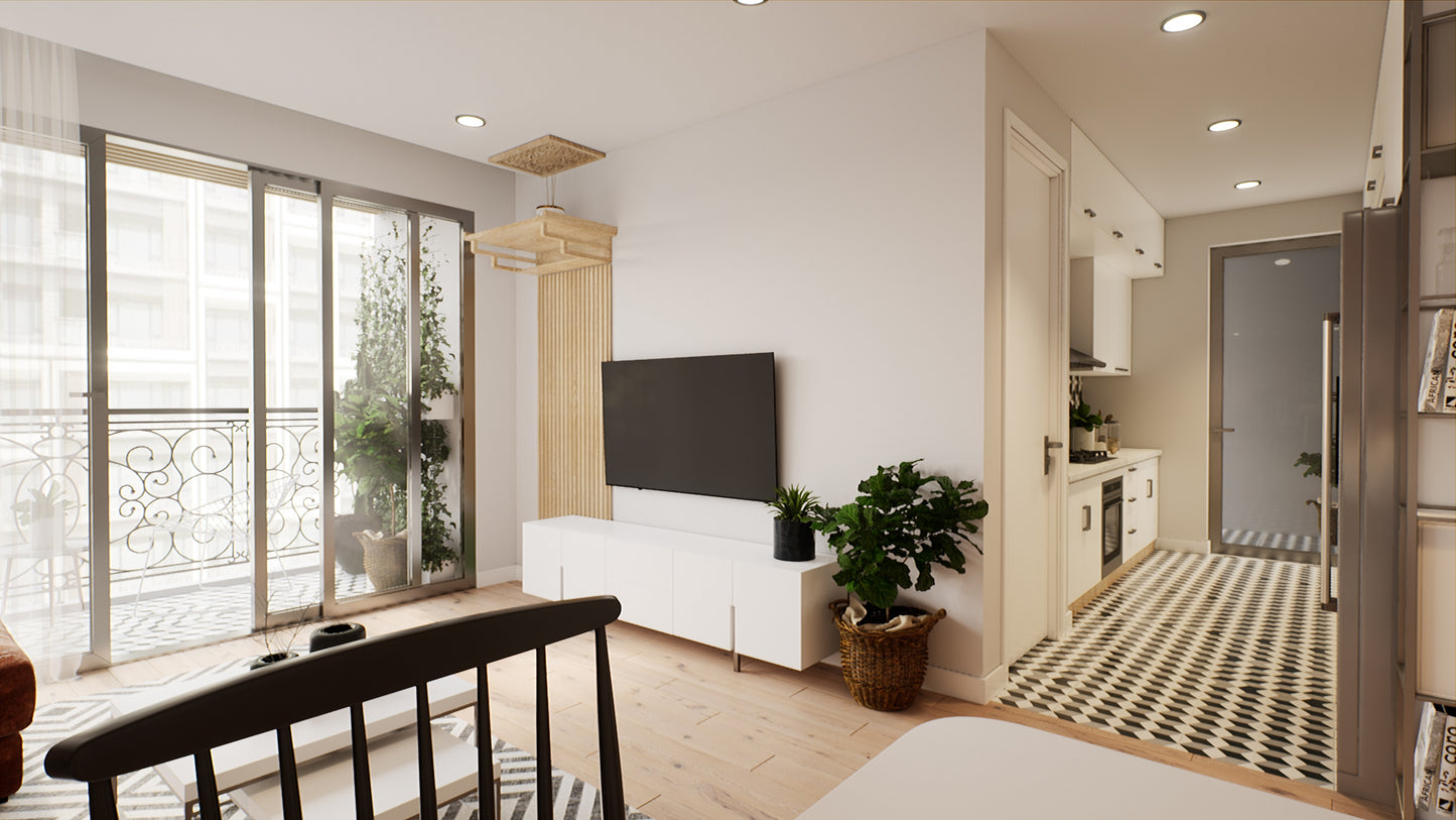 06 APARTMENT INTERIOR UNREAL PROJECT. BAKED.
