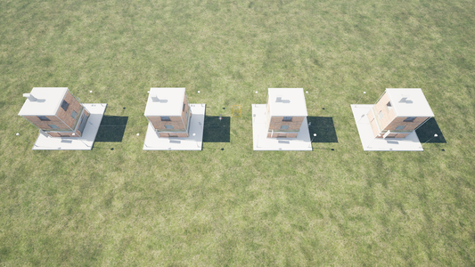 PCG HOUSES ON SPLINE.