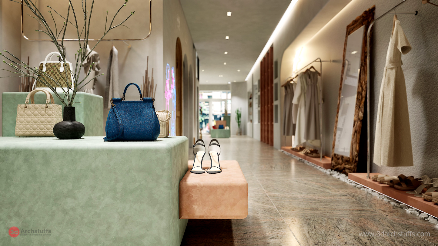 FASHION SHOP IN UNREAL ENGINE. LUMEN.