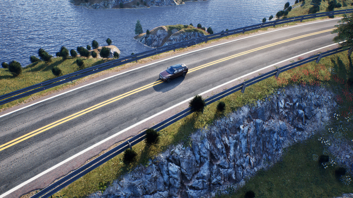 ATLANTIC OCEAN ROAD IN UNREAL ENGINE. LUMEN.