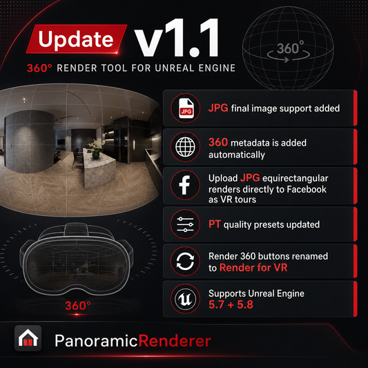 360° Panoramic Equirectangular Image Rendering Plugin for Unreal Engine 5.7+