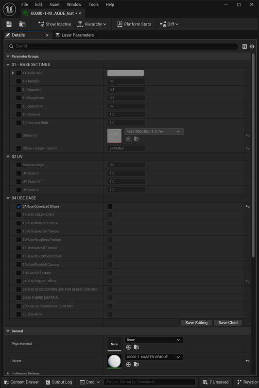 High-Performance Opaque Master Material for ArchViz & Real-Time Projects