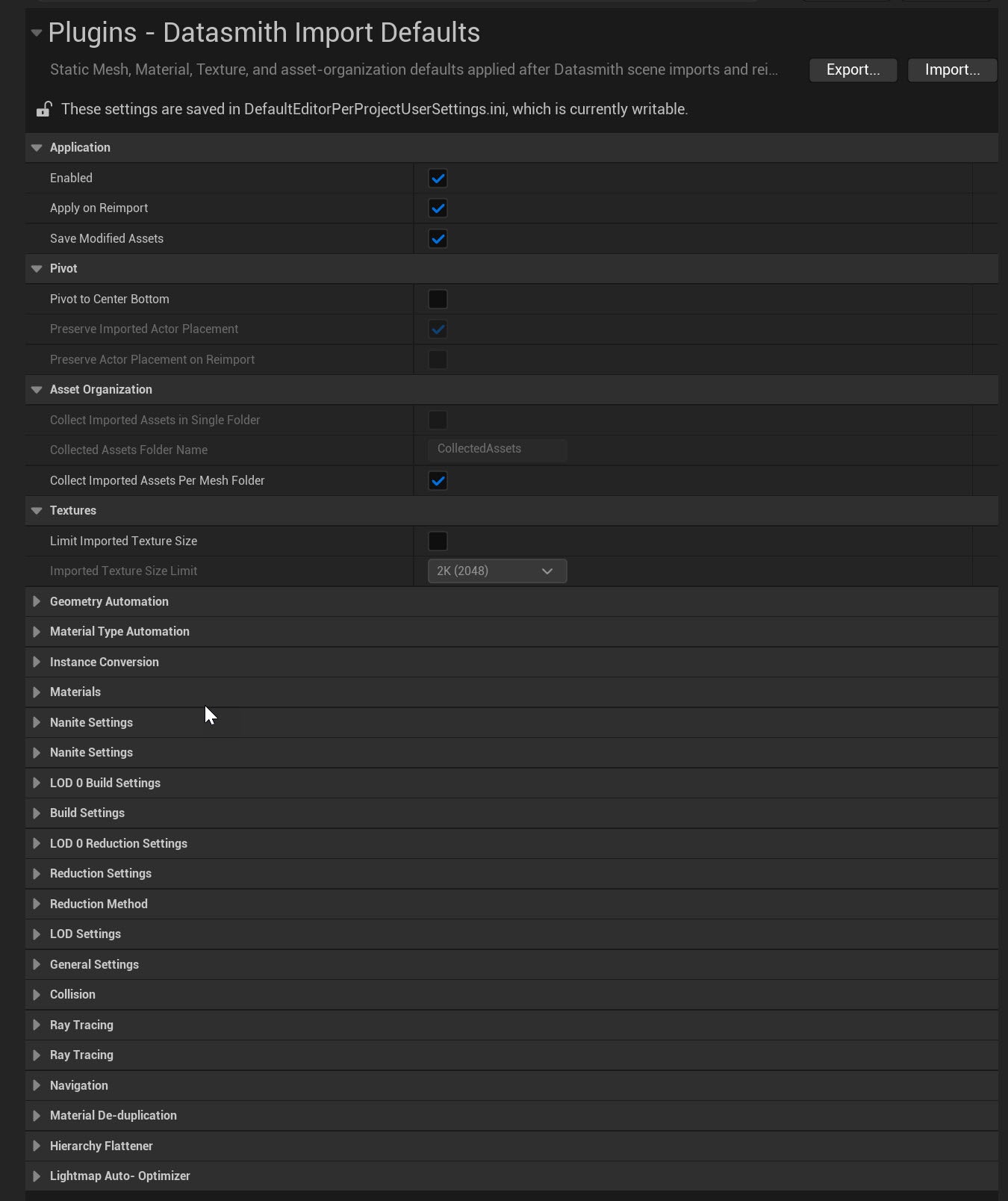 Datasmith Post Import Plugin for Unreal Engine 5.7+