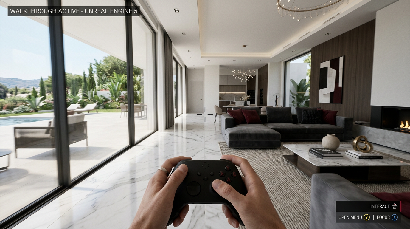 Interactive Archviz Template for Unreal Engine. UE 5.7