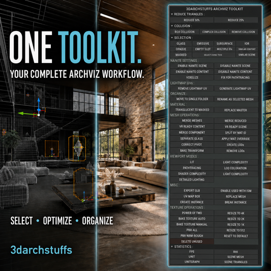 Unreal Engine Archviz Workflow Utility Widget
