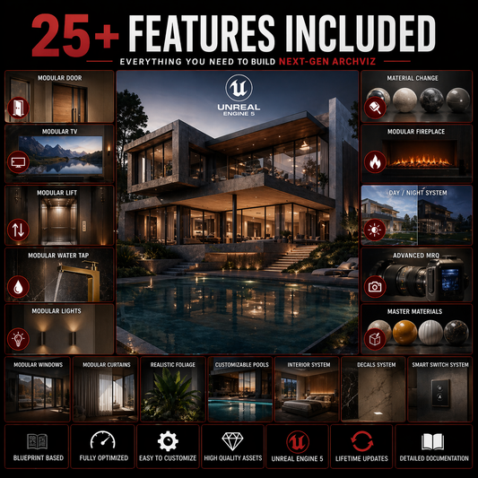 Interactive Archviz Template for Unreal Engine. UE 5.7