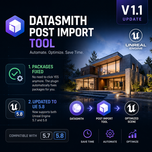Datasmith Post Import Plugin for Unreal Engine 5.7+