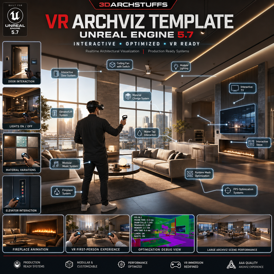 Ultimate VR Architectural Visualization Template – Unreal Engine 5.7