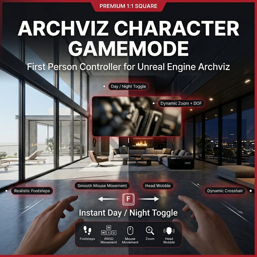 Advanced First Person Character Blueprint for Architectural Visualization