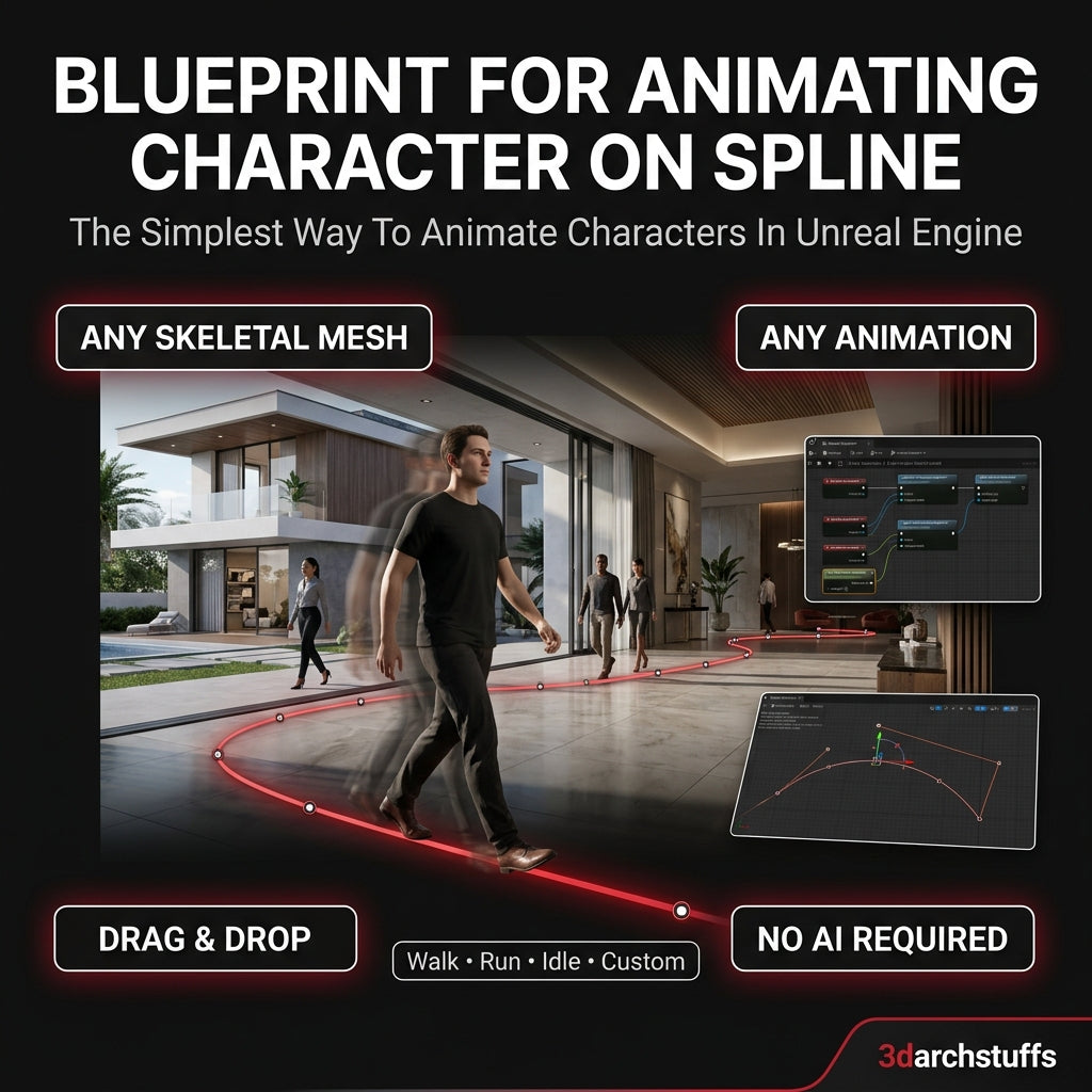 EASY NPC WALKING PATH SYSTEM FOR UNREAL ENGINE