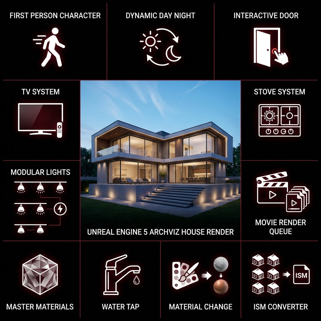 Interactive Archviz Template for Unreal Engine. UE 5.7