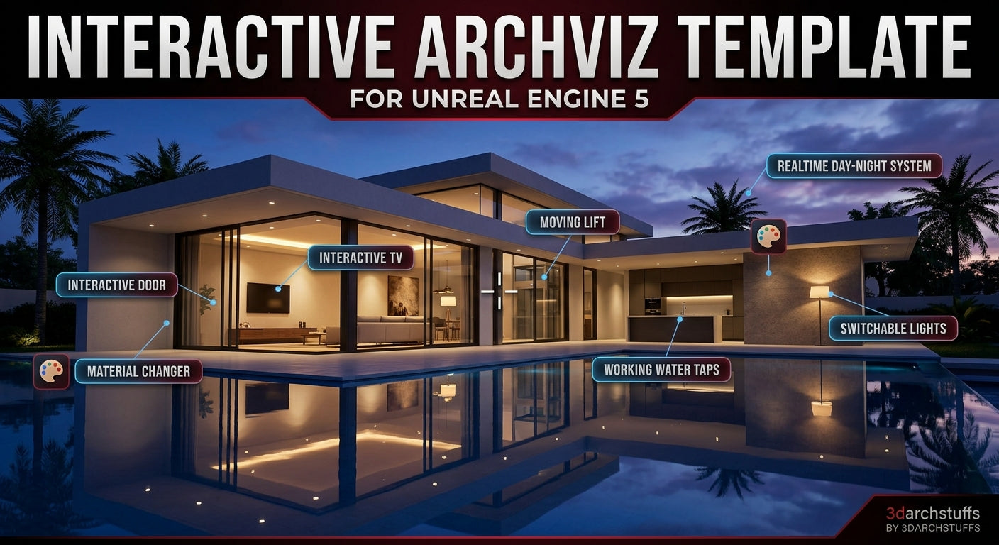 Interactive Archviz Template for Unreal Engine. UE 5.7