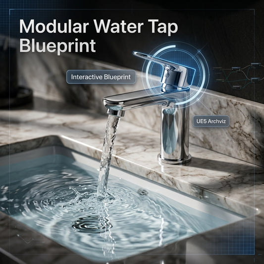 Modular Water Tap Blueprint for Archviz Projects