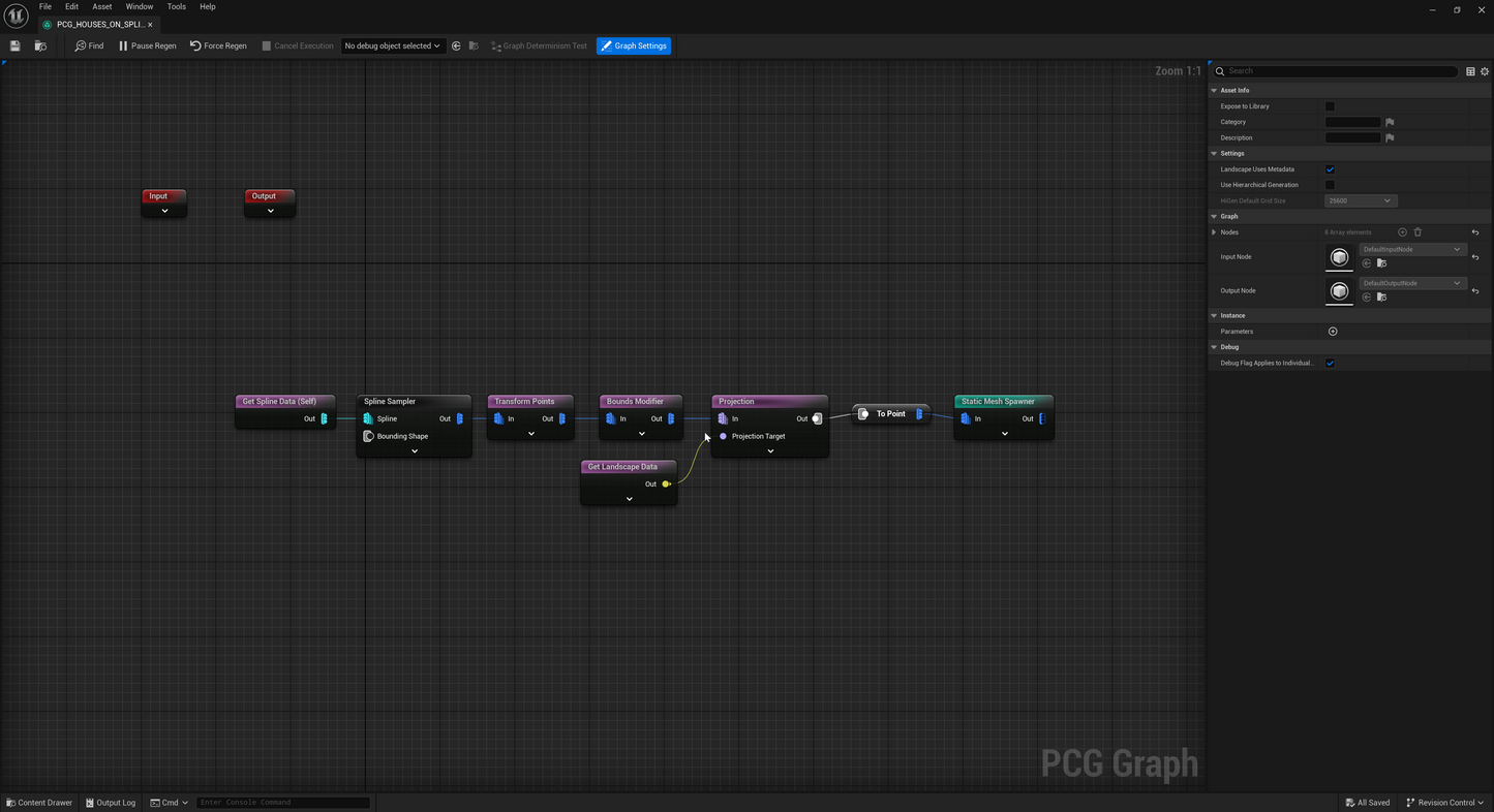 PCG HOUSES ON SPLINE